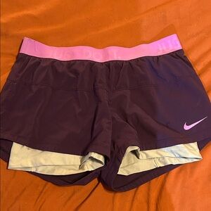 Nike Women's Athletic Shorts in Purple and Pink